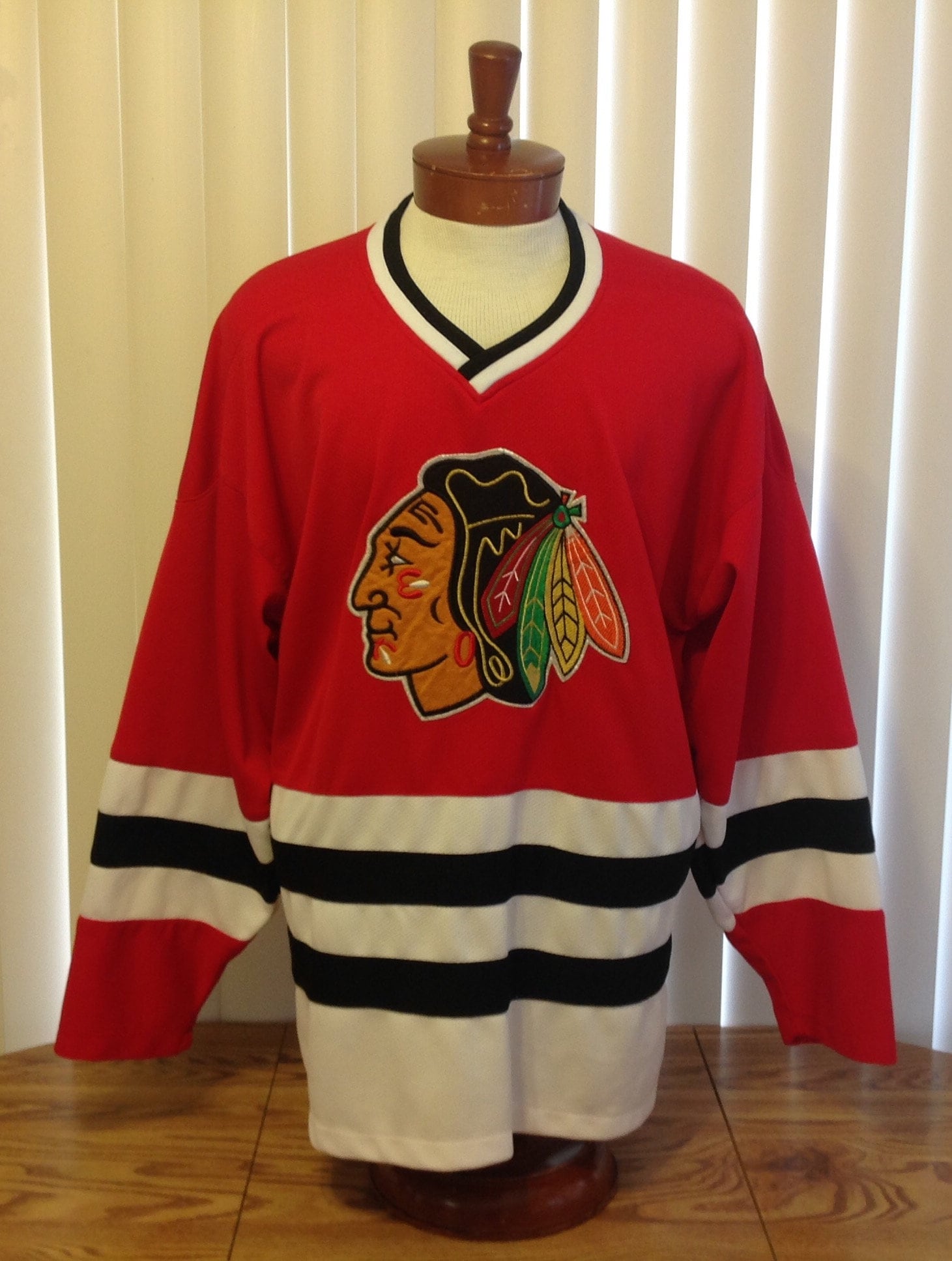 Vintage Starter Chicago Blackhawks Yellow Jersey NHL Hockey Sewn - Mens  Size XL