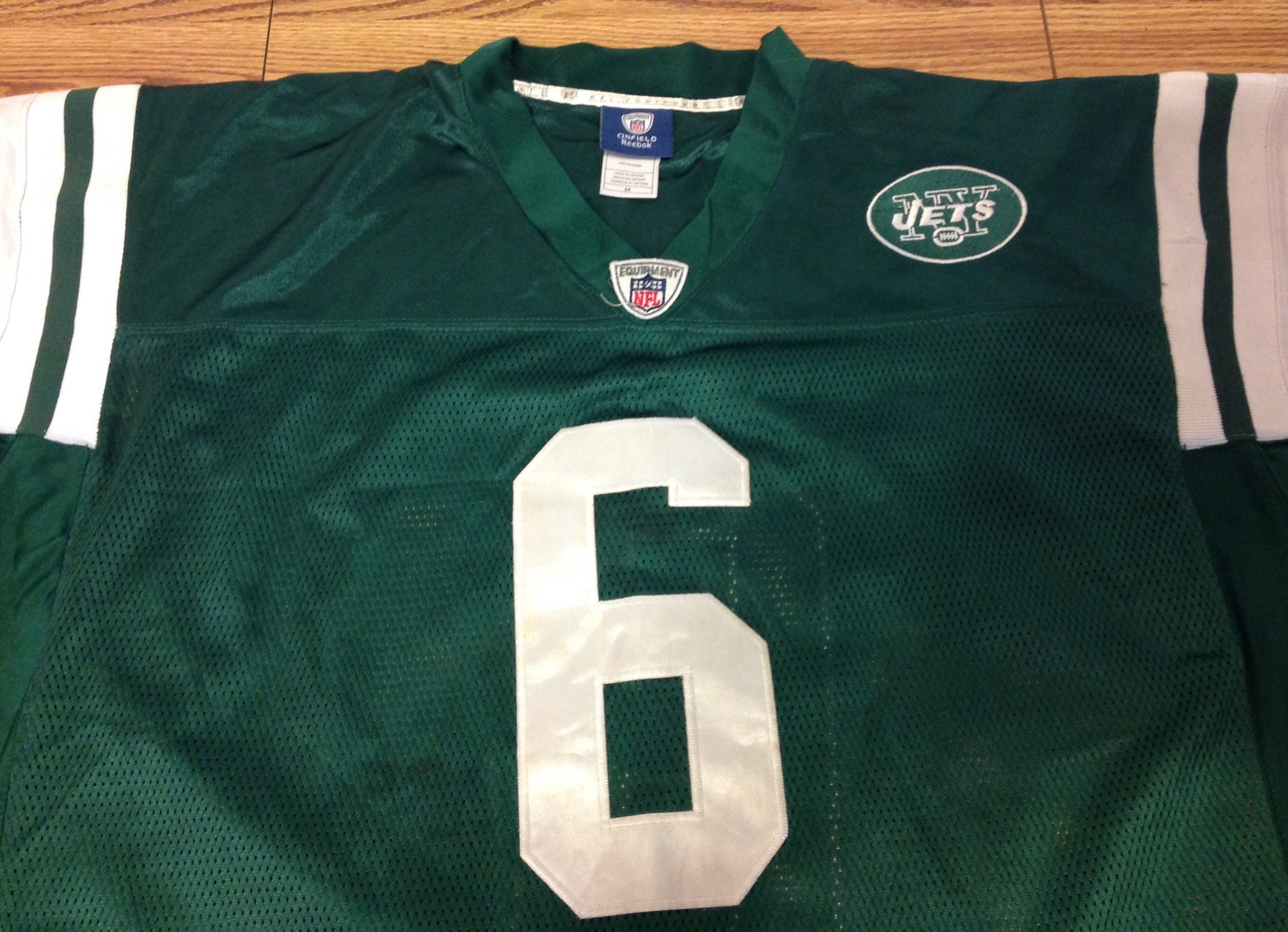 Reebok NFL New York Jets Men's Blank Replica Football Jersey, Green