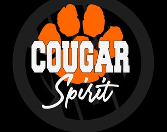 SVG CUT FILE / Cougar Spirit / School Spirit / Mascota de la escuela / htv y vinilo