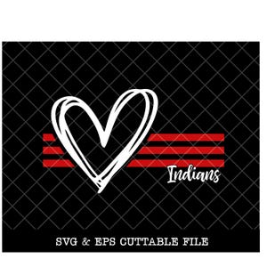 Indians SVG | Vinyl cut file | Digital download | School Spirit shirt