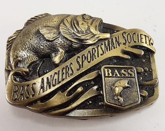 Vintage Bass Anglers Sportsman Society Belt Buckle 