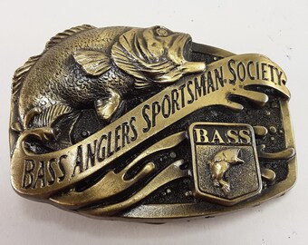 Vintage Bass Anglers Sportsman Society Belt Buckle 