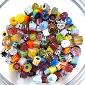 Surtido de patrones Murrini, Millifiori, Bullseye Glass 90Coe - 25 g