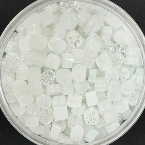 Snowflake Murrini, Millifiori, Bullseye Glass 90Coe - 25g