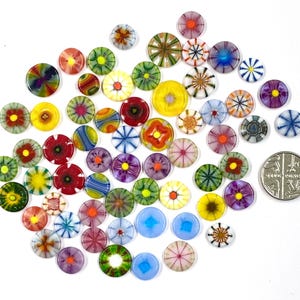 Surtido de patrones - Squishies de vidrio fusionado, vidrio Bullseye 90Coe - 25 g