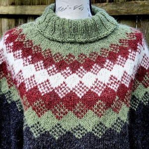 Ready to ship- Handmade Icelandic Sweater - Lopapeysa, Lopi, Istex, Iceland, Icelandic wool, fair isle, knit, Icelandic sweater, handmade,