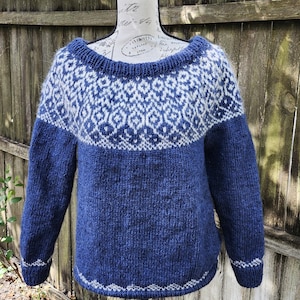 Ready to ship- Handmade Icelandic Sweater - Lopapeysa, Lopi, Istex, Iceland, Icelandic wool, fair isle, knit, Icelandic sweater, handmade,