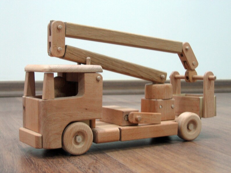 Tilly the Utility Bucket Truck Wooden Toy Truck Etsy