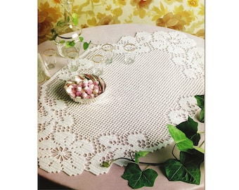 Lovely Oval Crochet Doily Pattern - 25 1/2" x 14 1/4" - Instant DIGITAL PDF DOWNLOAD | Heirloom style - Intermediate skill level