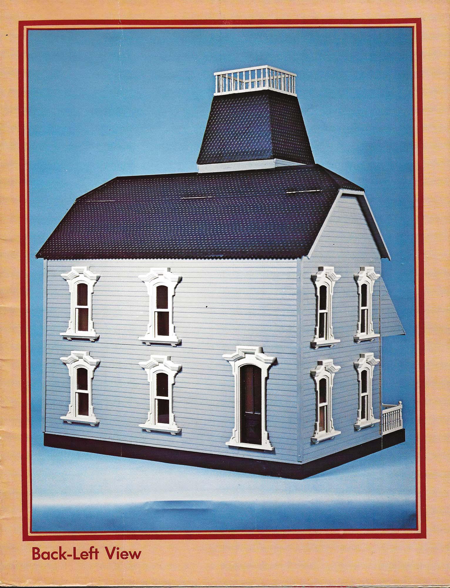 3F Victorian Blue House ミニチュア ペーパークラフト 完 Grand Victorian Manor / Haunted House Laser Cut Miniature Model