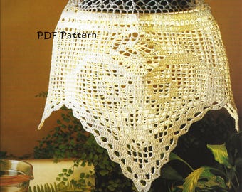 Crochet Lampshade pattern - Old World Style - 14 1/4" diameter | Instant DIGITAL PDF DOWNLOAD | 1994