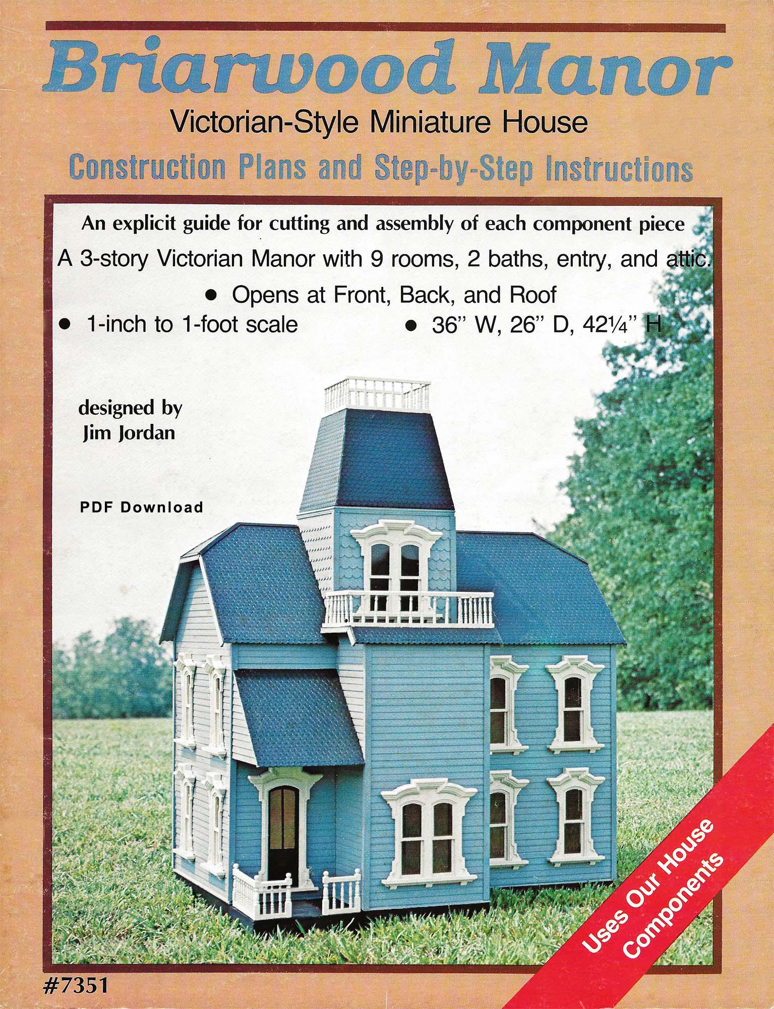 3F Victorian Blue House ミニチュア ペーパークラフト 完 Miniature COLOR Victorian #3 Queen Anne Tower House 1:87 Ho-scale
