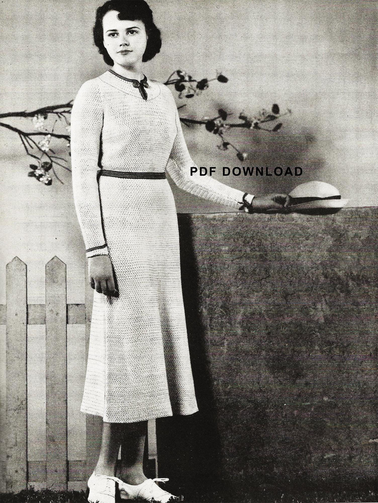 40 Crochet Blouse Patterns with Lace, Wraps, and Granny Squares 39 Vintage 1930's Crocheted Skirt and Blouse Pattern Terrace