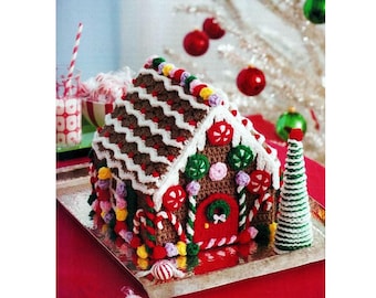 Vintage Gingerbread House Amigurumi Vintage crochet pattern - Crochet Pattern - Sewing, and Retro Home Decor - Digital PDF Download