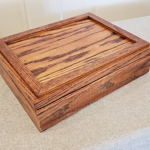 Beautiful Hand Crafted in USA Jewelry Treasure Box Reclaimed Oak Hard Wood (One of a Kind