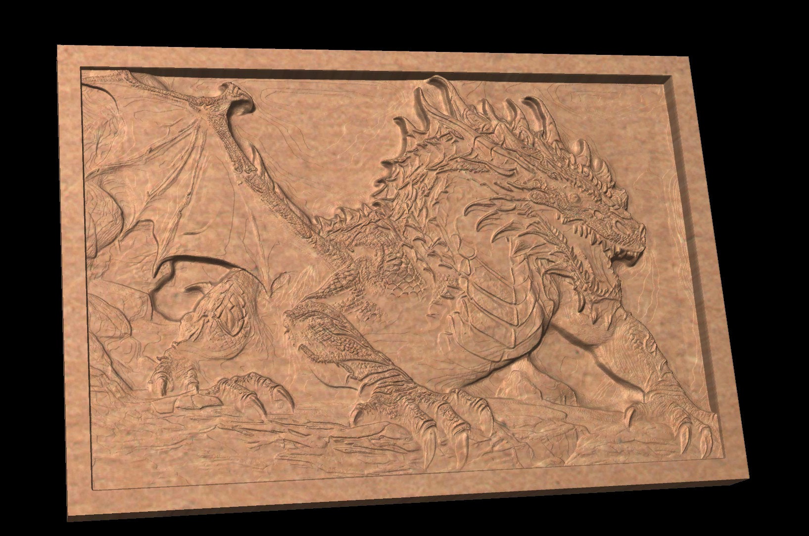 DRAGON, STL Model, CNC Router, Art, Wall Decor, Cnc, Art, Wall Art - Etsy