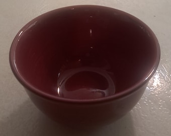 Corsica Hand Painted Burgundy Red Color Design Ceramic Large Coup Cereal Bowl