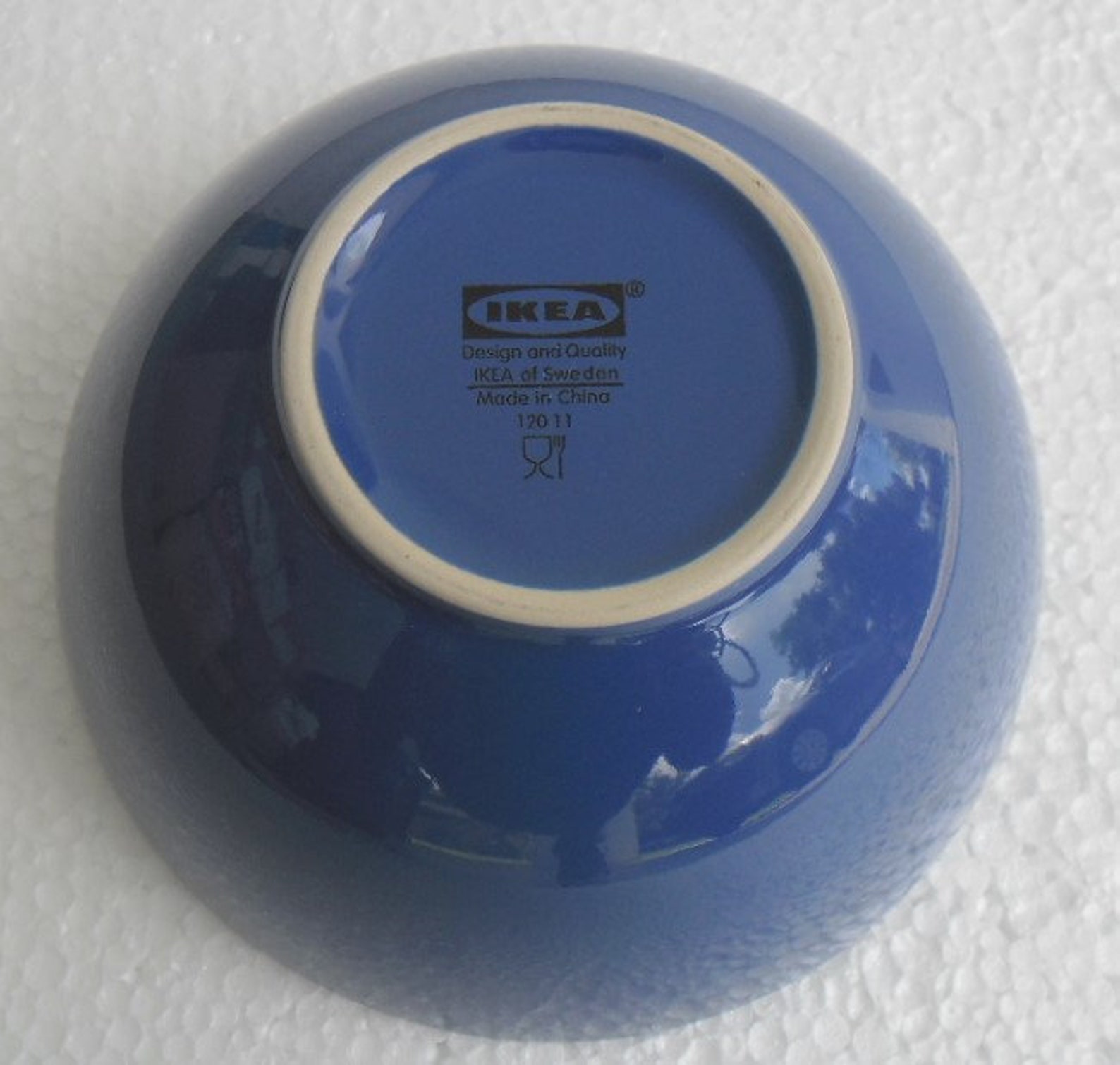 IKEA Coupe Cereal Bowl in Fargrik Syntes Blue Gloss Color Etsy Australia