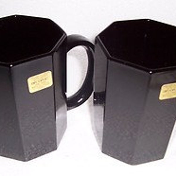Ancien Saladier Arcoroc Octime Noir – Design Octogonal Vintage Années 80