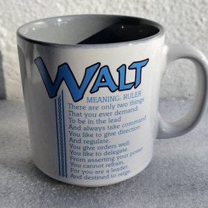 WALT Name Meaning Precious Gem Walt Poem by Marci G. Coffee Collectible Name Mug Papal image 5