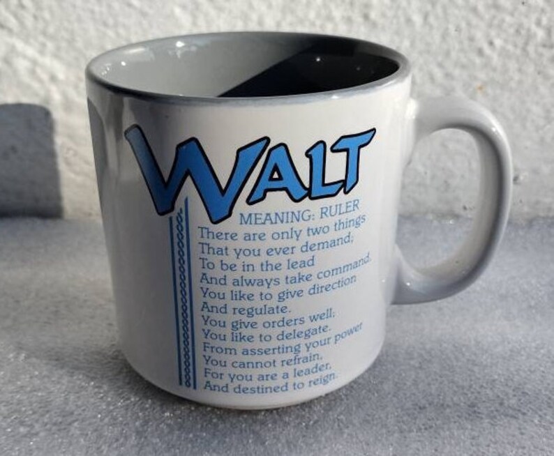 WALT Name Meaning Precious Gem Walt Poem by Marci G. Coffee Collectible Name Mug Papal image 5