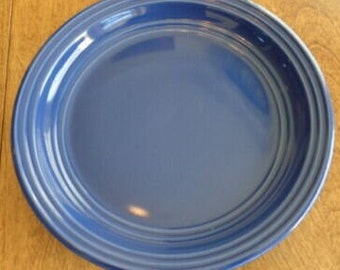 Mainstays Navy Blue Color Salad Plate Gloss Ringed Finish by MAINSTAYS Collection China Stoneware