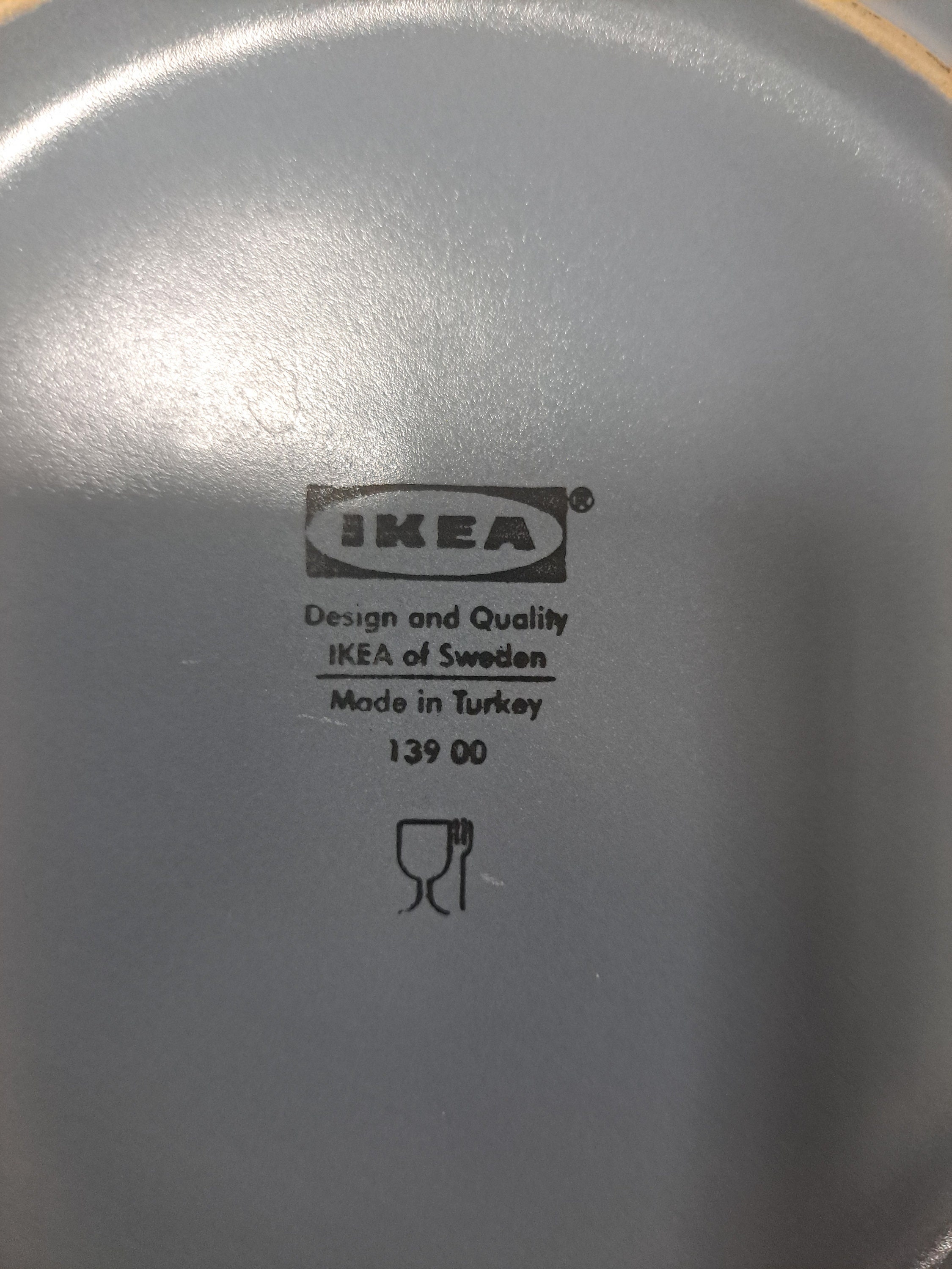 IKEA Dinera Grau Salatteller: 8 '' Sammler Steingut