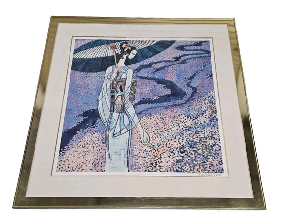 Ting Shao Kuang Cherry Blossom Serigraph: Signed Oriental Art