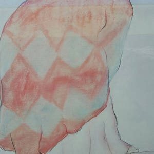 1979 Hand Signed R.C. GORMAN "Woman with Pendleton Blanket" Navajo Art Print..