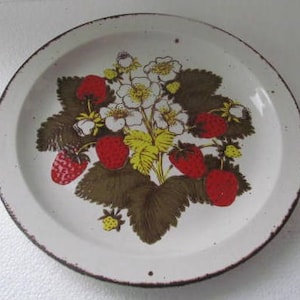 Vintage Strawberry Stonehenge by MIDWINTER LTD Large Dinner Plate Handpainted Made In England image 1