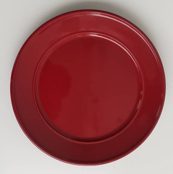 Salad Plate Red Amelia by MAINSTAYS Collection China Stoneware