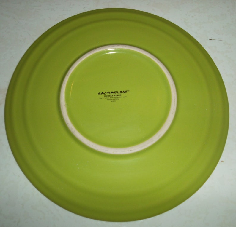 Double Ridge Plate Dinner Plate in Double Ridge Green Apple Color by RACHAEL RAY - Etsy