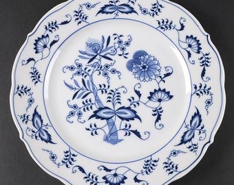 Vintage Blue Danube by Blue Danube (Japan) Porcelain Ceramic Dinner Plate Made in Japan