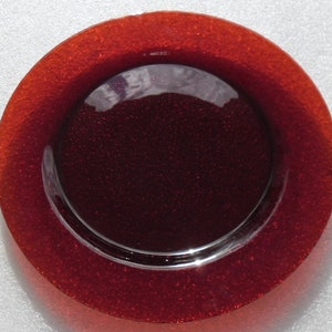 Vintage (1) Deep Ruby Red Depression Solid Collectible Glass Large Dinner Plate