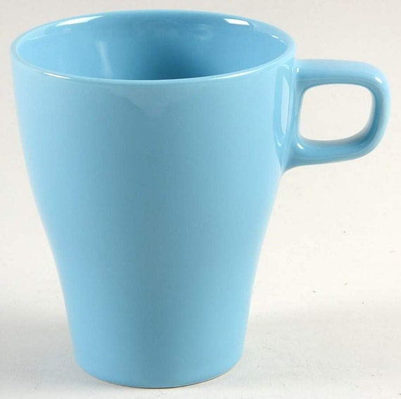 IKEA (1) FÄRGRIK Stackable Coffee Mug in Turquiose Light Blue by IKEA Made in Sweden