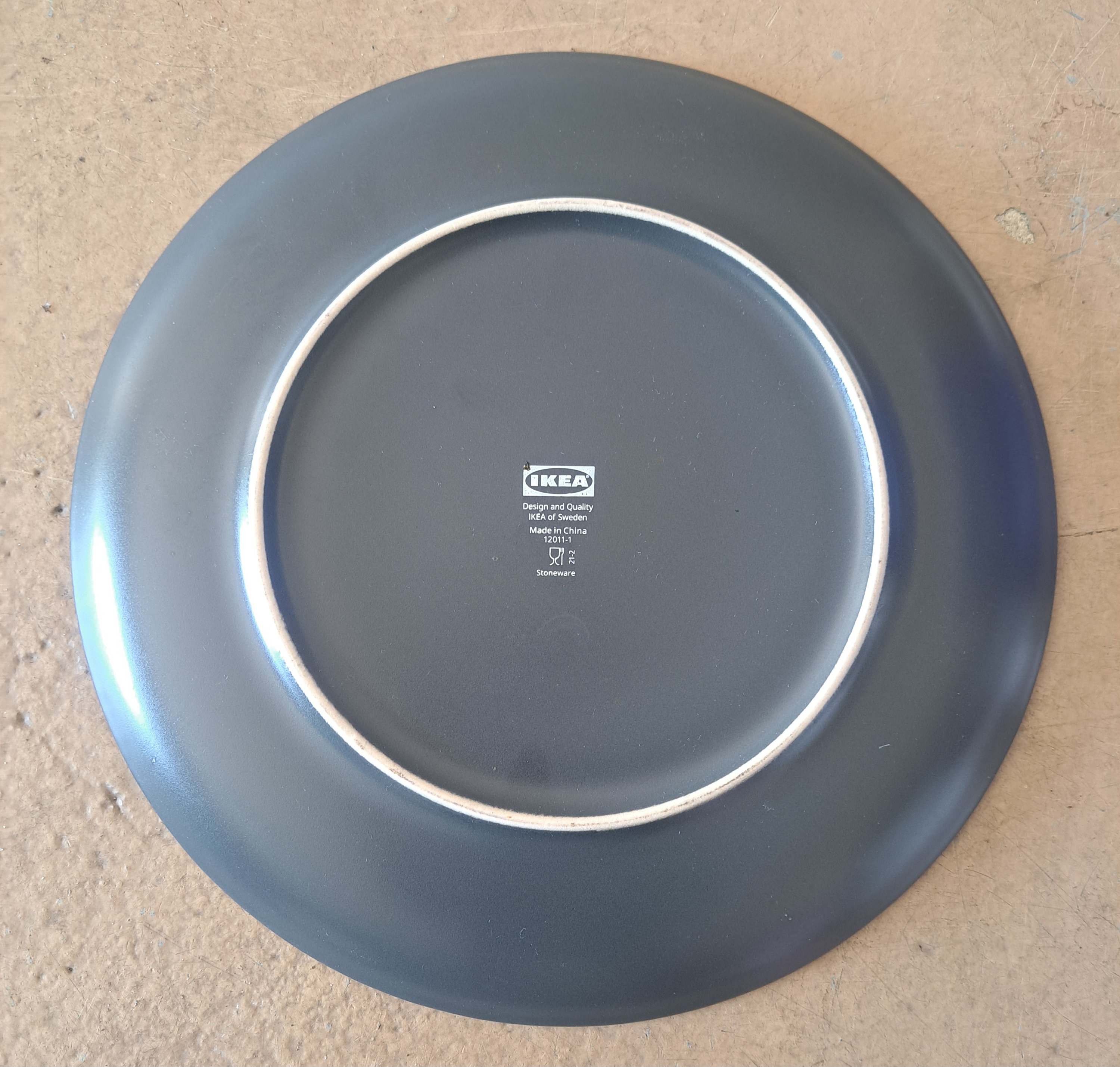 IKEA Dinera Light Gray Dinner Plate (10 5/8'')