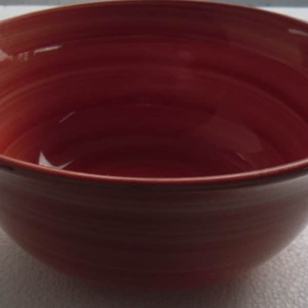 Swirl RED Color Swirl Designs, Handpainted Collection Collectible Soup/Cereal Bowl 6 1/2"