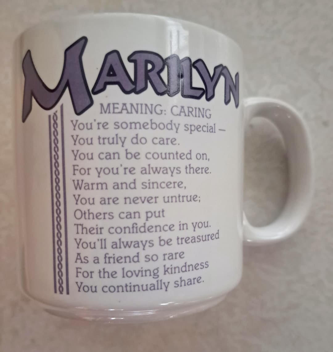 Marilyn Name Meaning Coffee Mug: Poem by Marci G. - Etsy