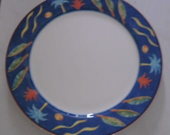 Extra Large 12" Round Serving Platter "Barbados" by CHRISTOPHER STUART Super Strong Fine Bone China