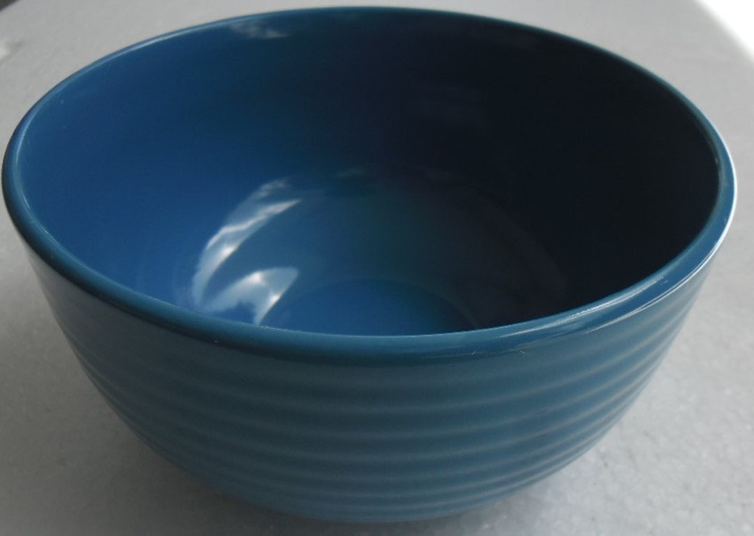 Royal Norfolk, Blue Color Ribbed Bowl China Stoneware Looks Like Lynns ...