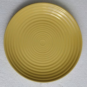 Lifestyles Dinnerware Ribbed Style Yellow Color  Stoneware Collectible Dinner Plate  10 5/8&#39;&#39;