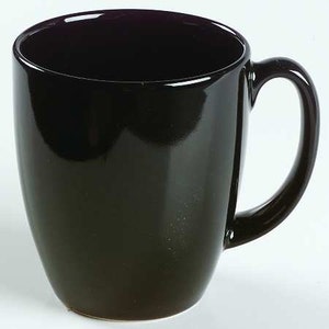 Vintage (1) Black Color Corelle By Corning Collectible Stoneware Mug