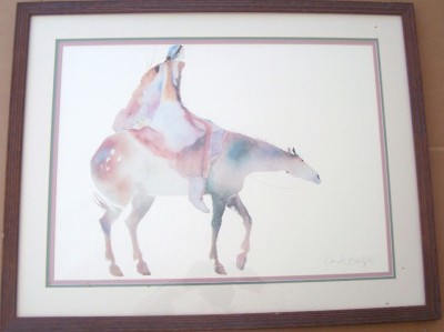 Carol Grigg Lithograph: Native American Woman Art Print, Framed - Etsy