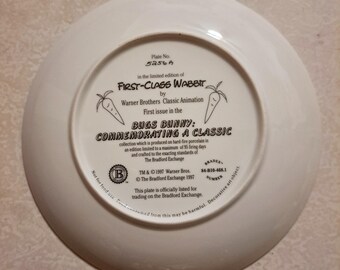 Bugs Bunny Collectible Plate: Warner Brothers First Issue - Etsy