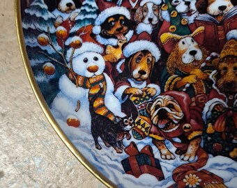フランクリンミント　Santa Paws Bill Bell 犬　クリスマス FRANKLIN MINT 