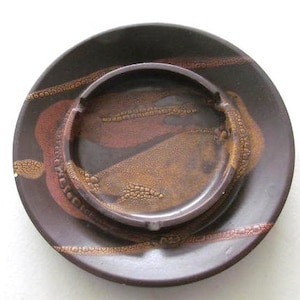 1970s Royal Haeger Ceramic Ashtray: Vintage Earth Wrap Pottery