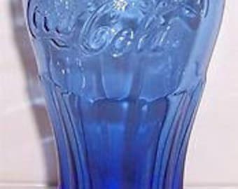 LIBBY Coca-Cola McDonald's (1) Cobalt Blue Tall Collectible Tumbler Glass
