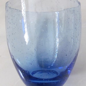 Blue Bubbles Bormioli Rocco 4.5" Collectible Water Glass- Made In Italy