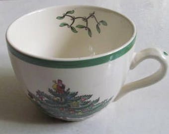1980's Vintage Spode Christmas Tree (Green Trim) by Spode Collectible Small Tea Cup England