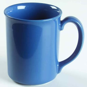Kubek do kawy Corning Ware Corelle (2) z lat 70., oryginalny, niebieski, kolekcjonerski, Nowy Jork, USA